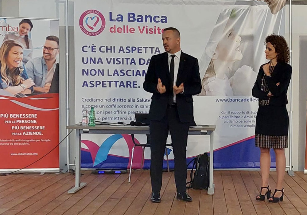 La Presidente Dominicis con il Presidente di Mutua MBA Luciando Dragonetti